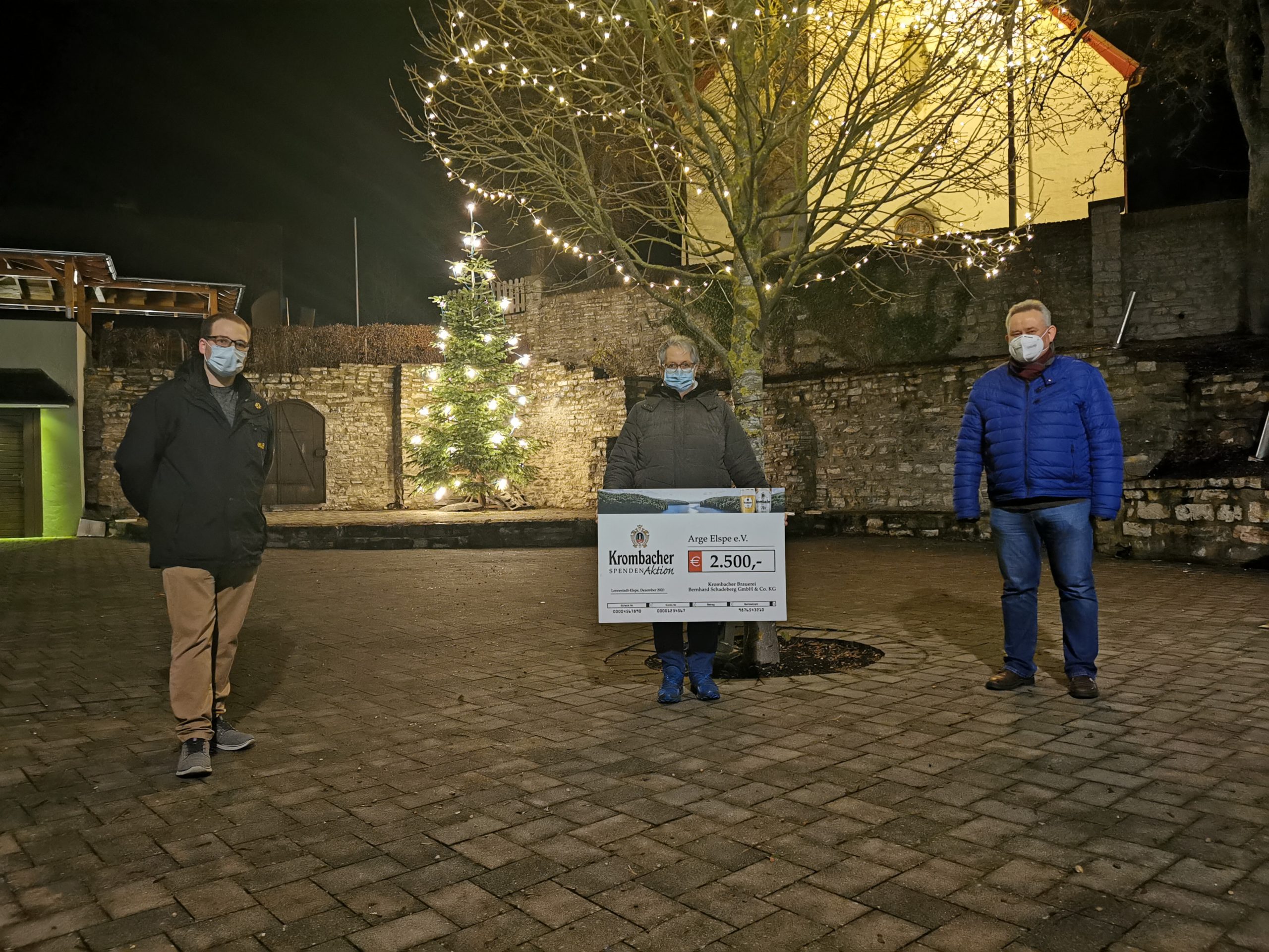 Spende der Krombacher Brauerei für die ARGE