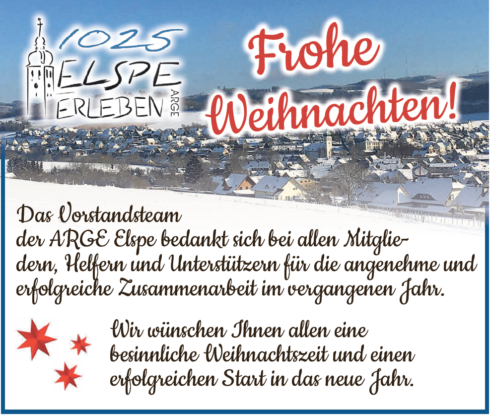 Wir wünschen „Frohe Weihnachten“