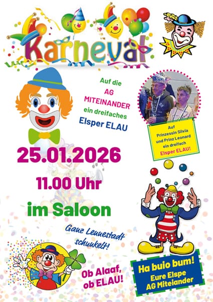 Karneval der AG Miteinander im Saloon